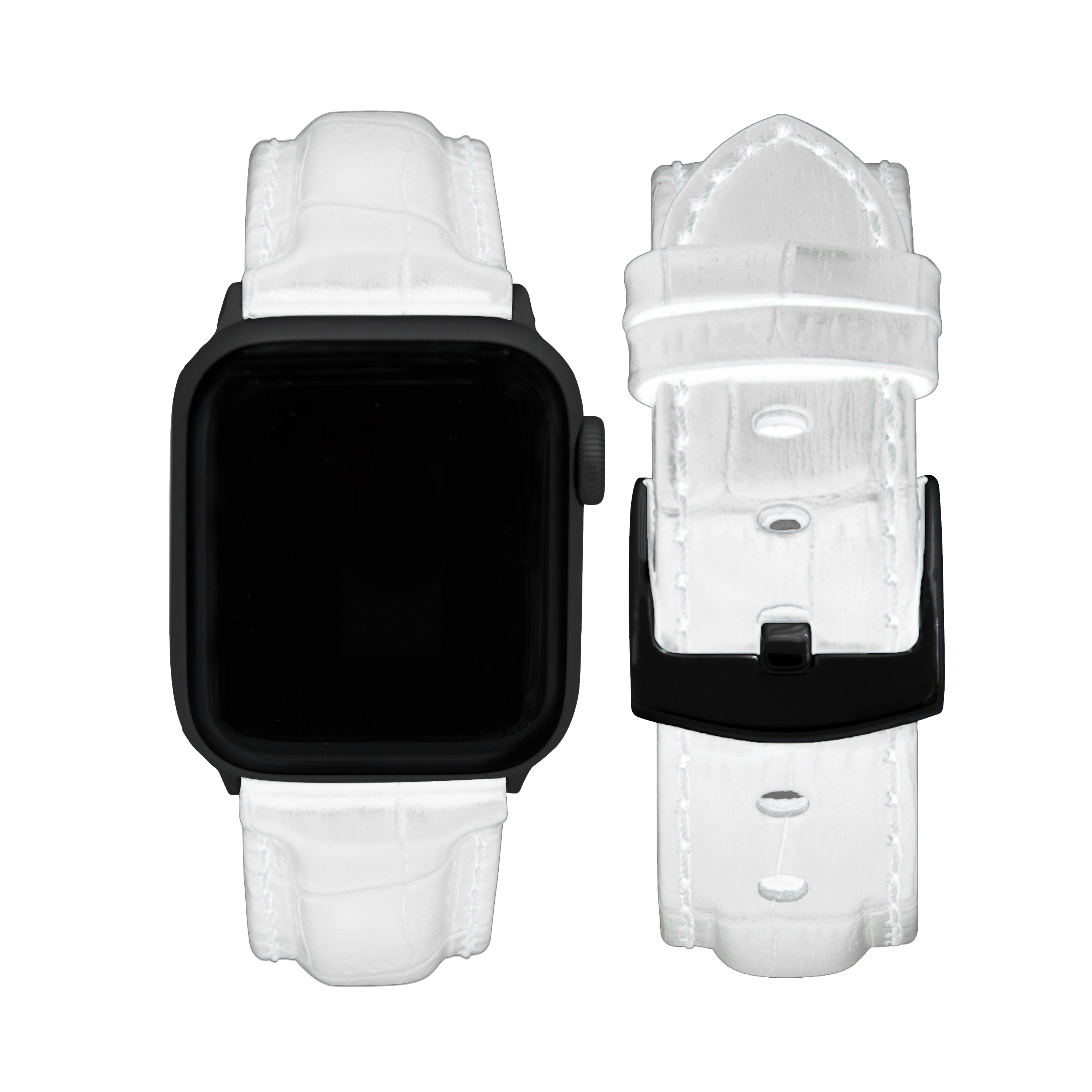 Mens Leather Strap, Alligator Pattern for Apple Watch Band 40mm Series 6 5 4 SE - Picture 33 of 35