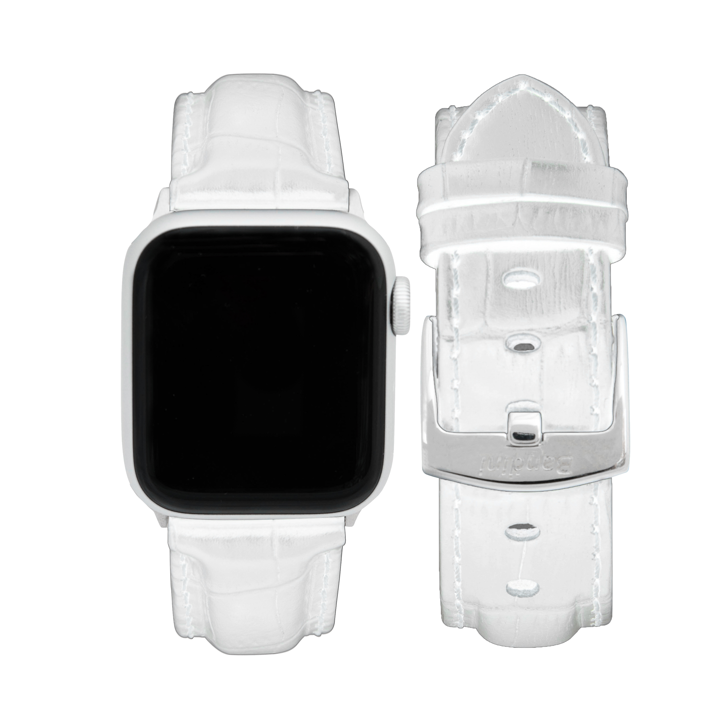 Mens Leather Strap, Alligator Pattern for Apple Watch Band 40mm Series 6 5 4 SE - Picture 35 of 35