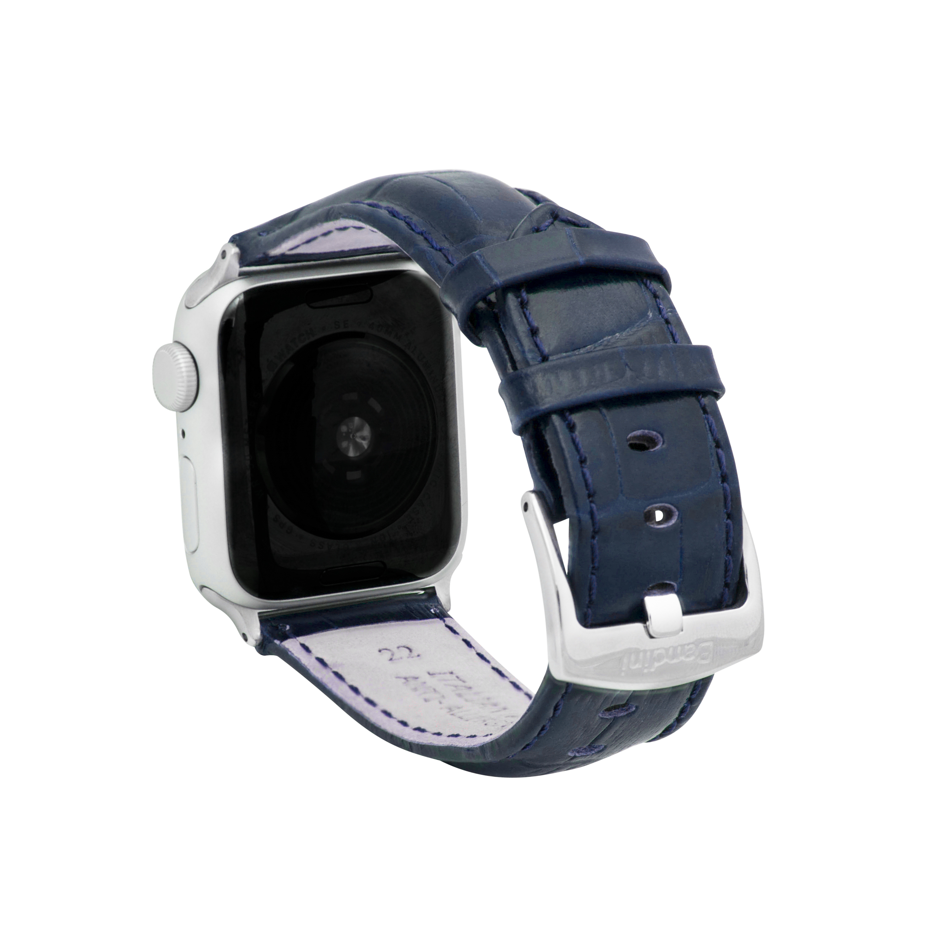 Mens Leather Strap, Alligator Pattern for Apple Watch Band 40mm Series 6 5 4 SE - Picture 17 of 35