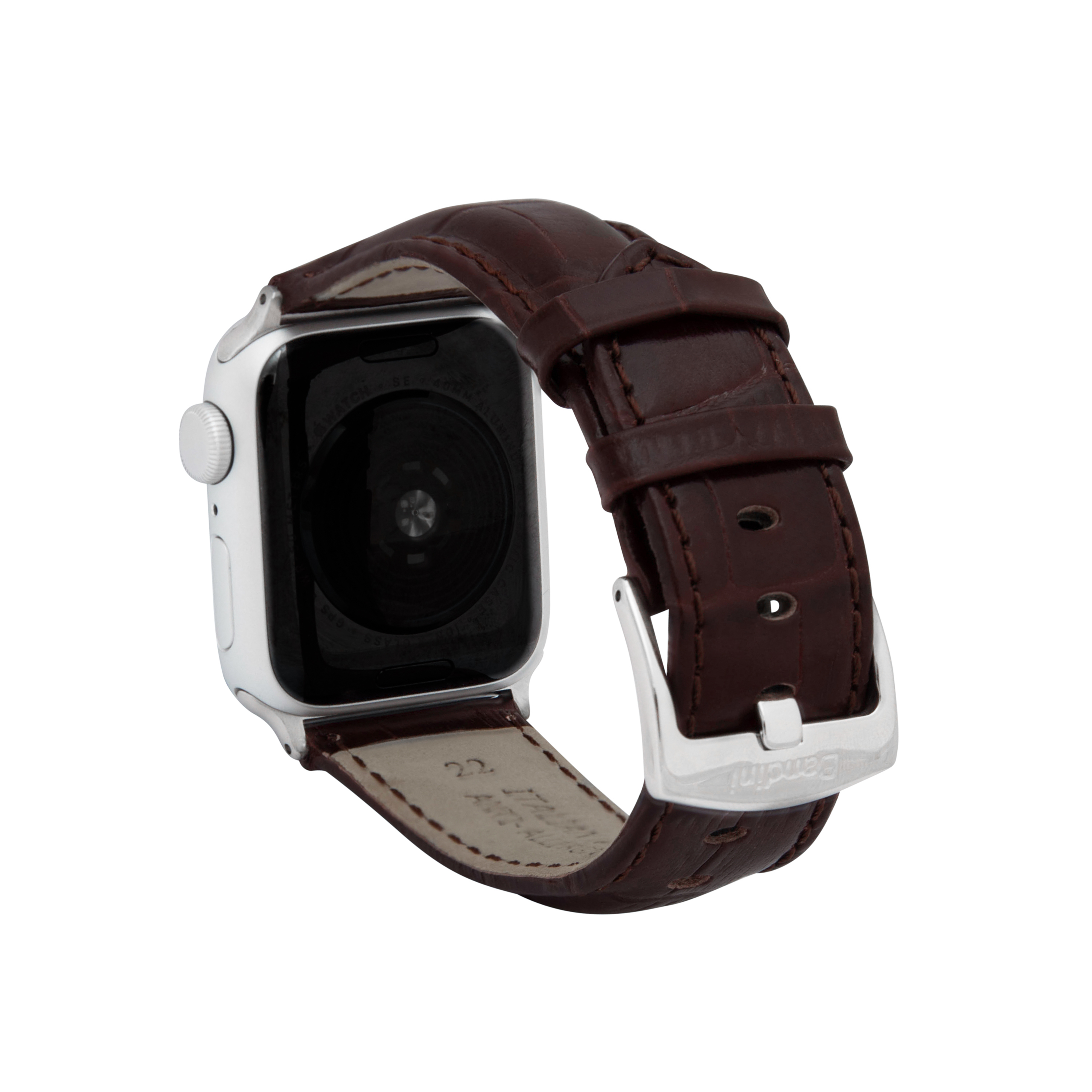Mens Leather Strap, Alligator Pattern for Apple Watch Band 40mm Series 6 5 4 SE - Picture 23 of 35