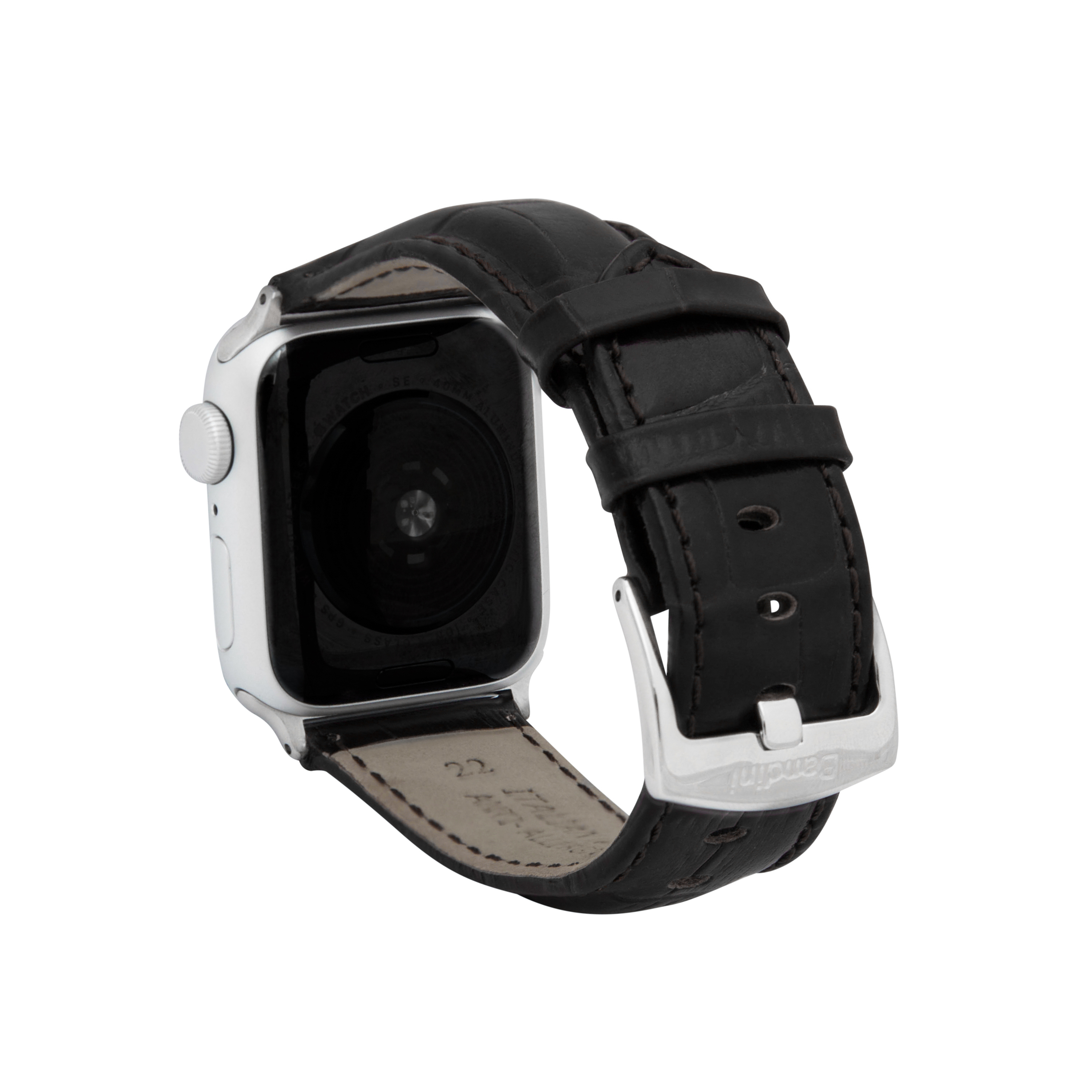 Mens Leather Strap, Alligator Pattern for Apple Watch Band 40mm Series 6 5 4 SE - Picture 11 of 35