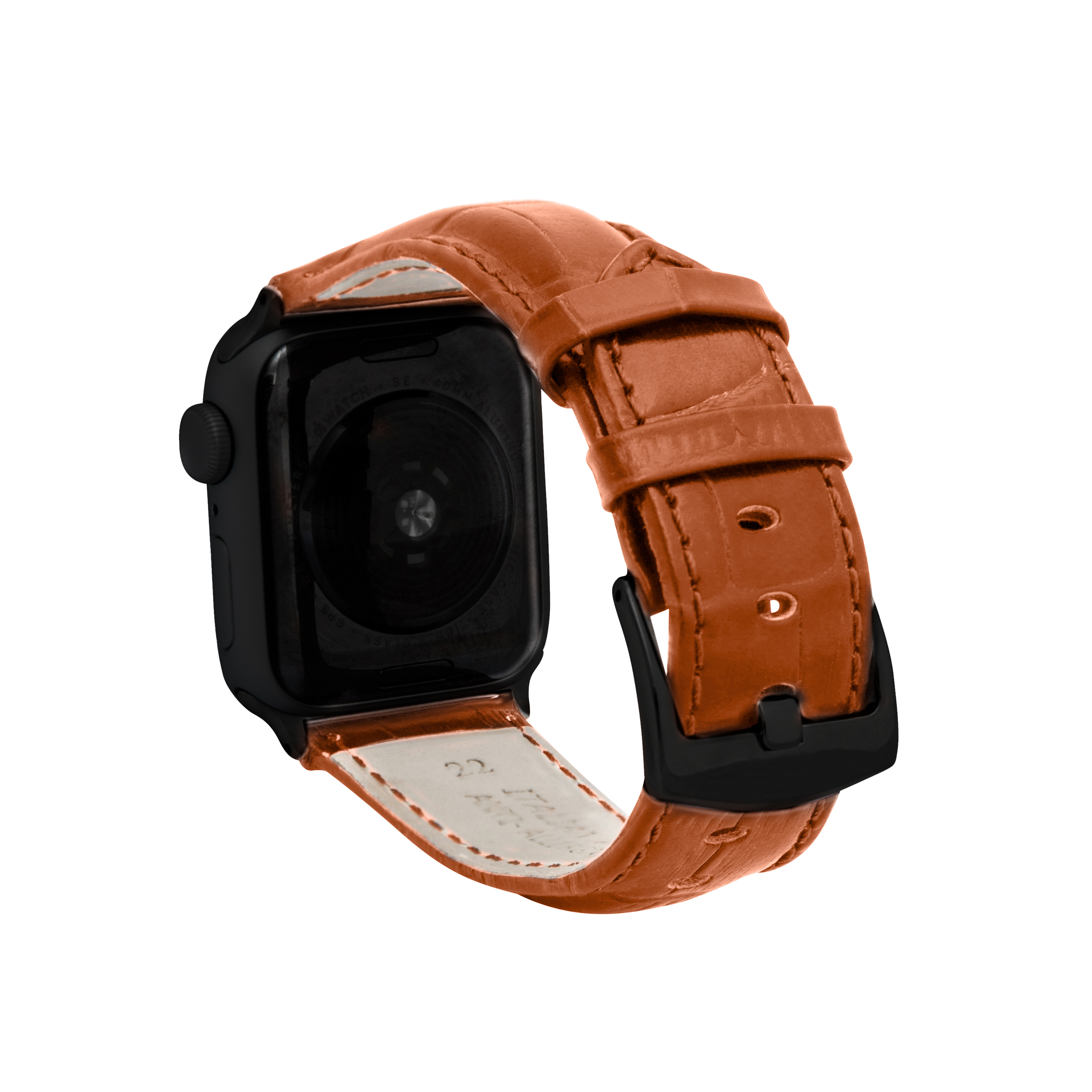 Mens Leather Strap, Alligator Pattern for Apple Watch Band 40mm Series 6 5 4 SE - Picture 27 of 35