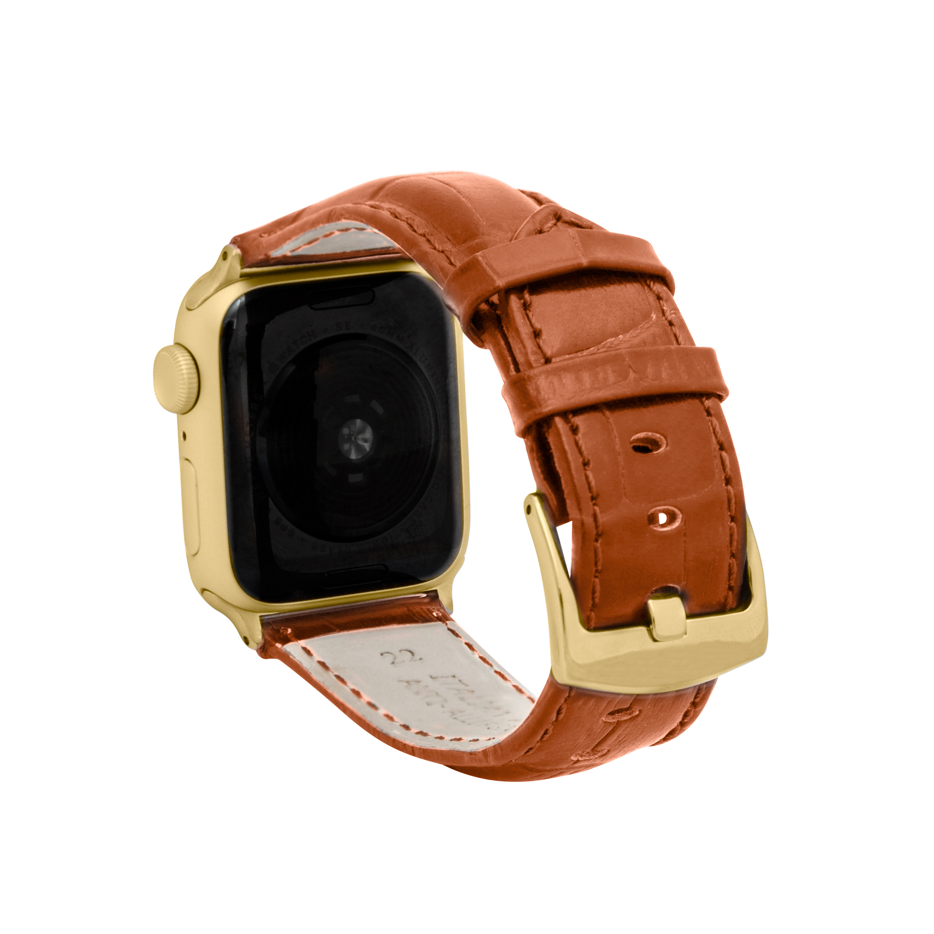 Mens Leather Strap, Alligator Pattern for Apple Watch Band 40mm Series 6 5 4 SE - Picture 28 of 35
