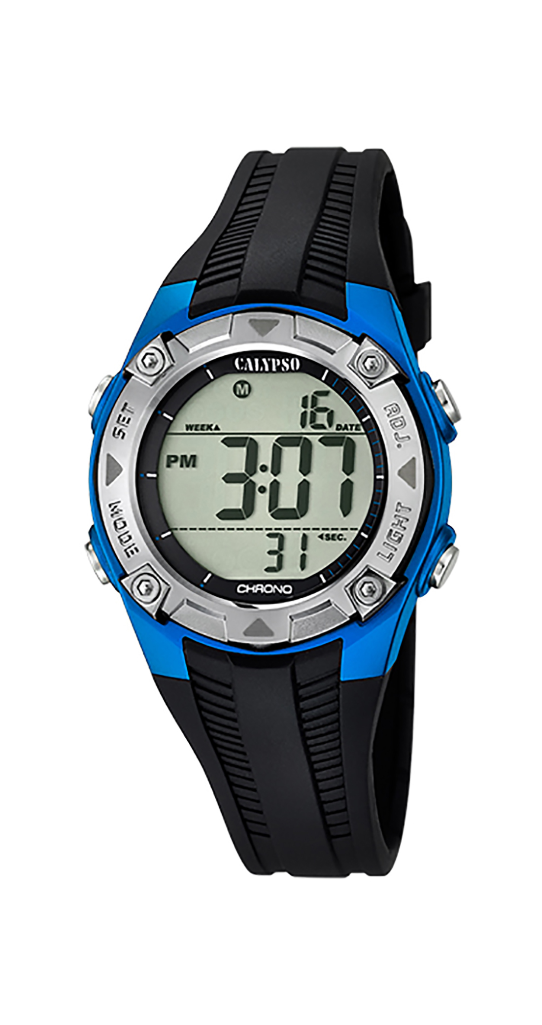 Calypso 37mm Kids Digital Watch for Boys, Silicone, Alarm Chrono, Light - K5685 - Picture 3 of 5