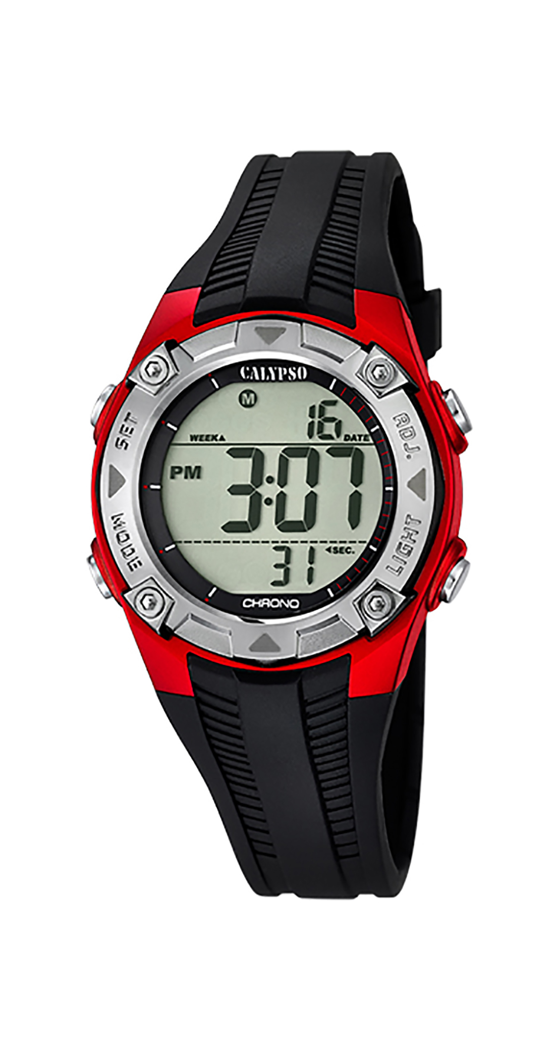 Calypso 37mm Kids Digital Watch for Boys, Silicone, Alarm Chrono, Light - K5685 - Picture 4 of 5