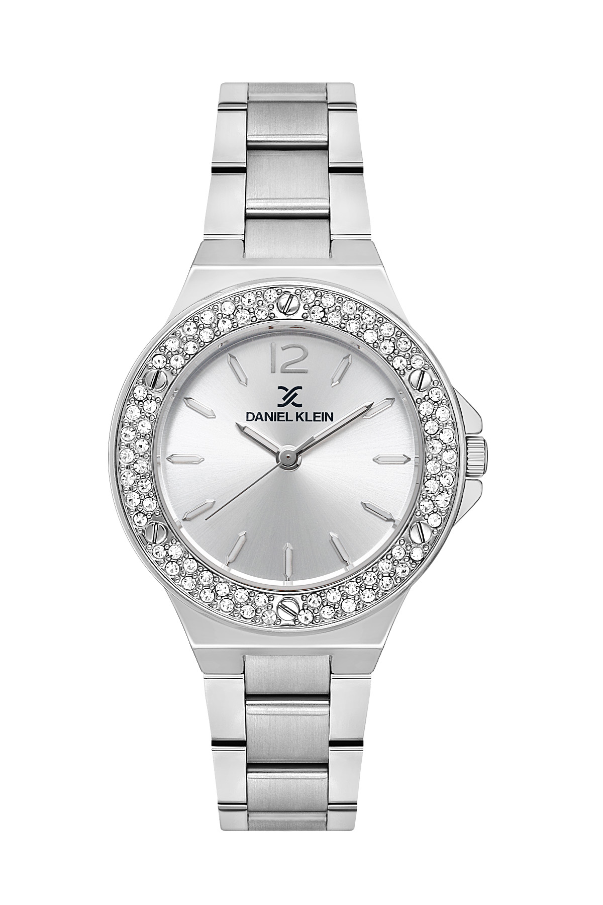 Daniel Klein 29mm Womens Watch, Gemstone Bezel, Sunburst, Steel Band - DK13618 - Picture 2 of 11