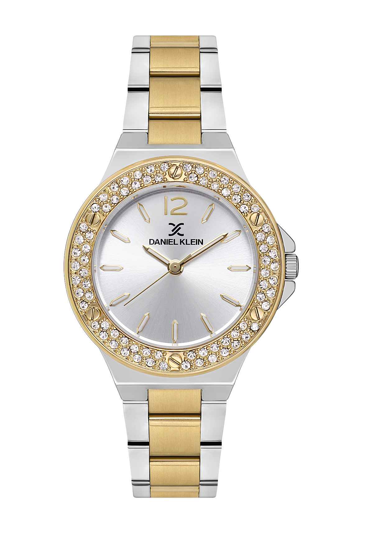 Daniel Klein 29mm Womens Watch, Gemstone Bezel, Sunburst, Steel Band - DK13618 - Picture 4 of 11