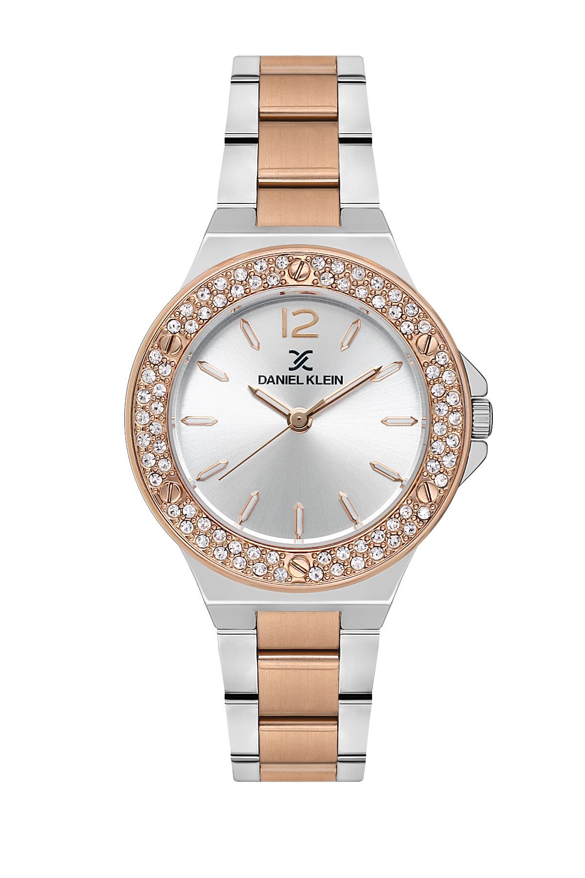 Daniel Klein 29mm Womens Watch, Gemstone Bezel, Sunburst, Steel Band - DK13618 - Picture 8 of 11