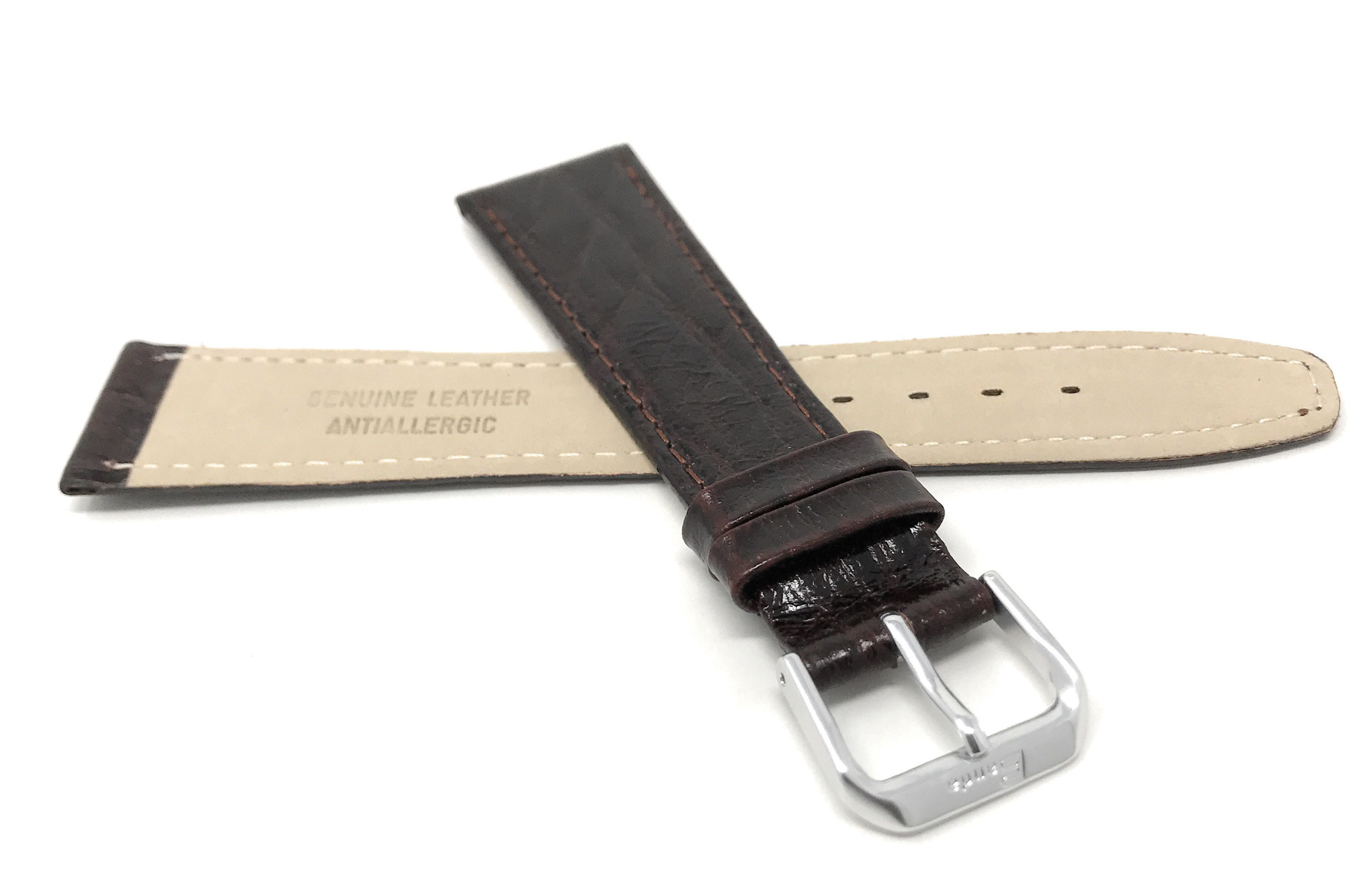 Bandini Watch Band, Leather Strap, Semi-Glossy, 10mm - 20mm Extra Long ...