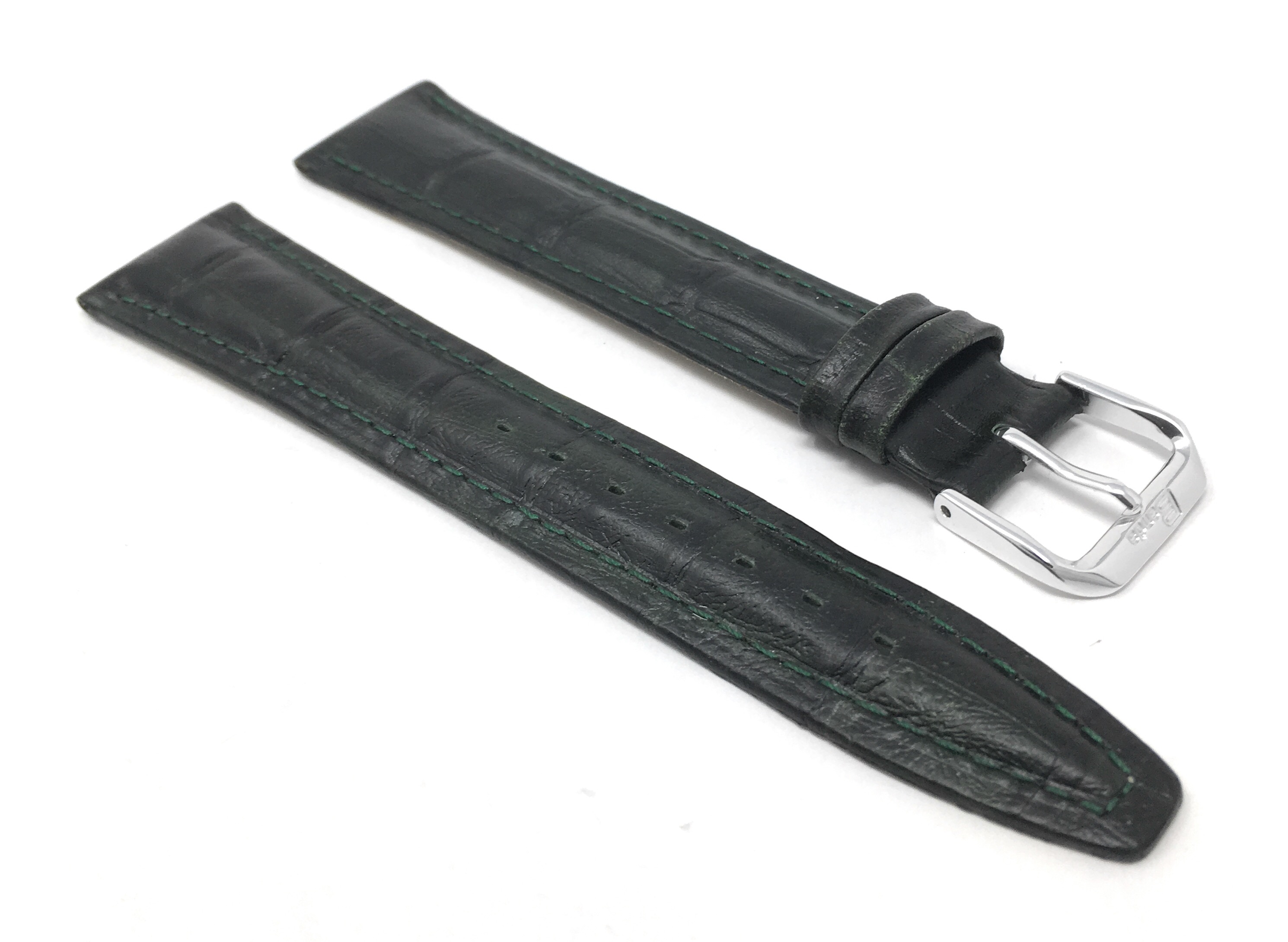 Bandini Extra Long Watch Band, Leather Strap, Alligator Pattern, 12mm - 20mm