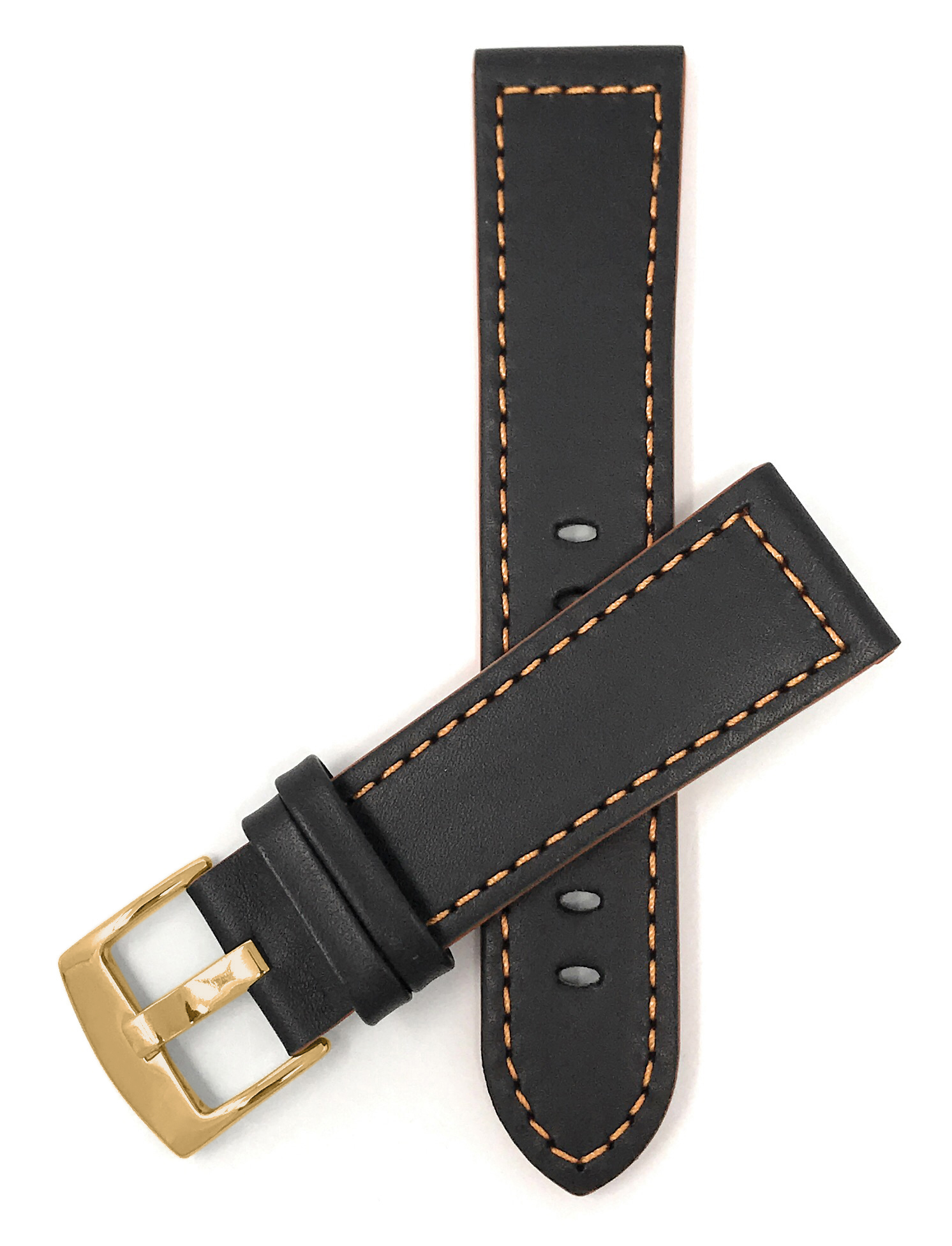 24mm Two-Tone Leather Racing Watch Band for Breitling Exospace