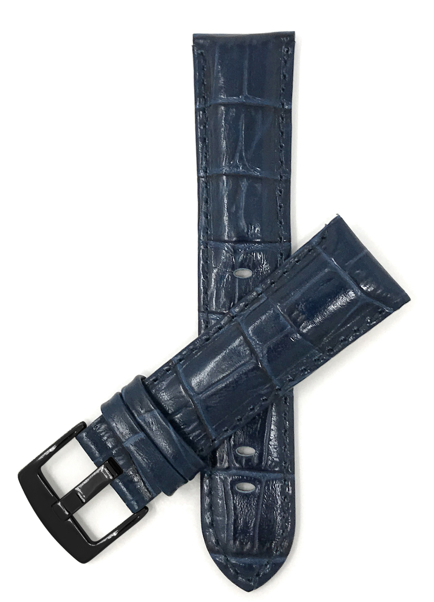 20mm  Leather Watch Band, Alligator Pattern for Rolex GMT-Master II