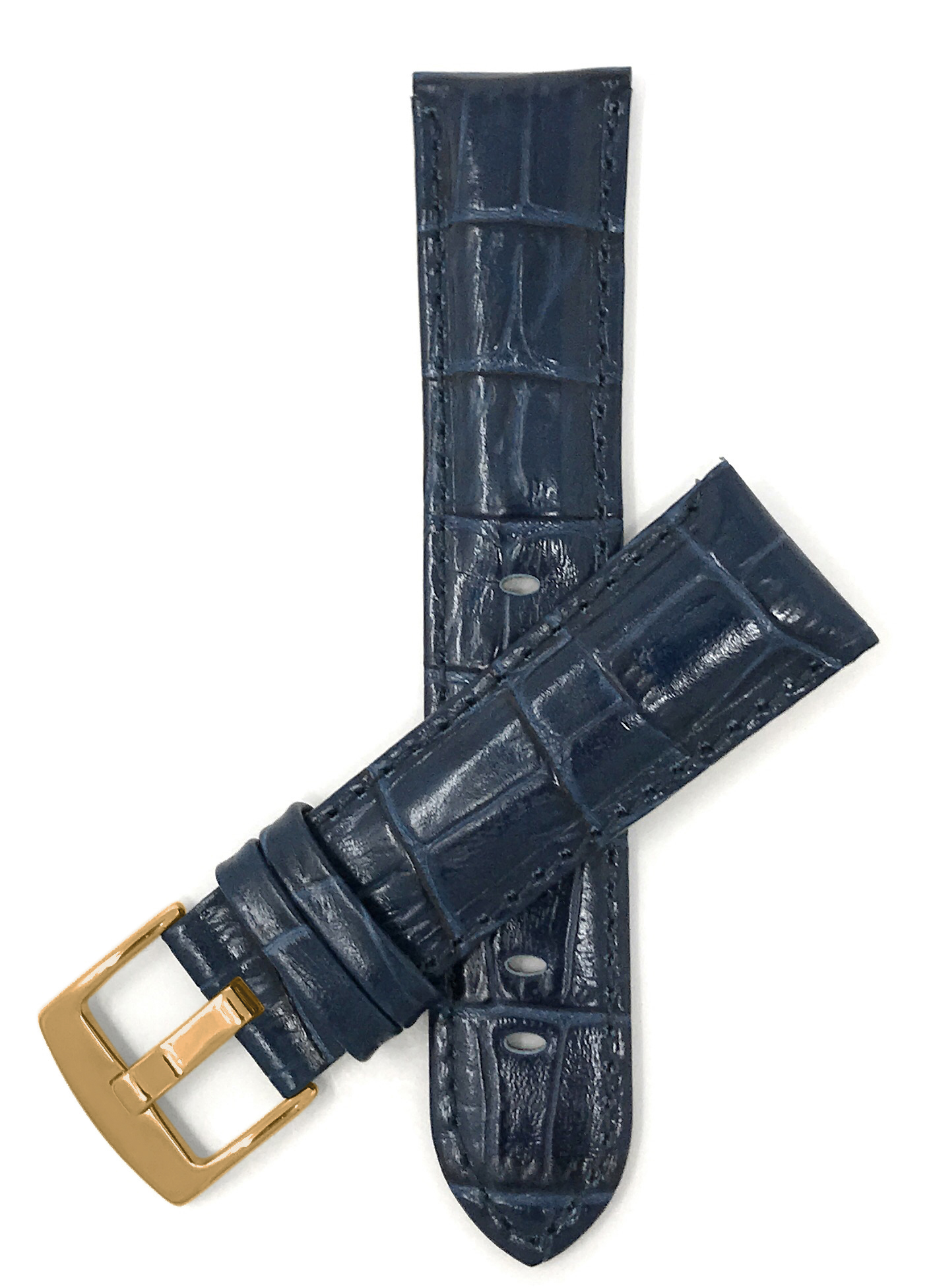 20mm  Leather Watch Band, Alligator Pattern for Rolex GMT-Master II