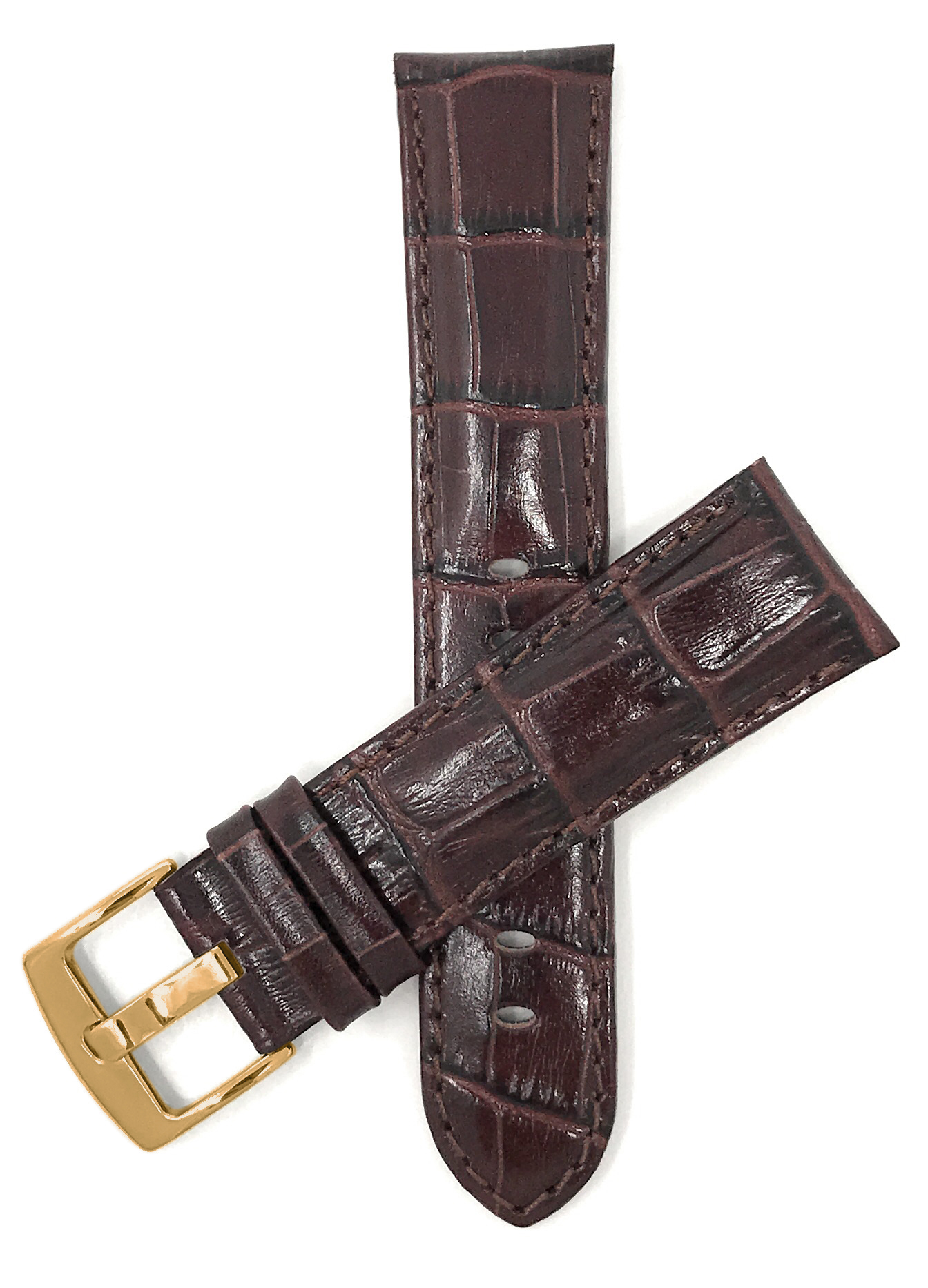 20mm  Leather Watch Band, Alligator Pattern for Rolex GMT-Master II