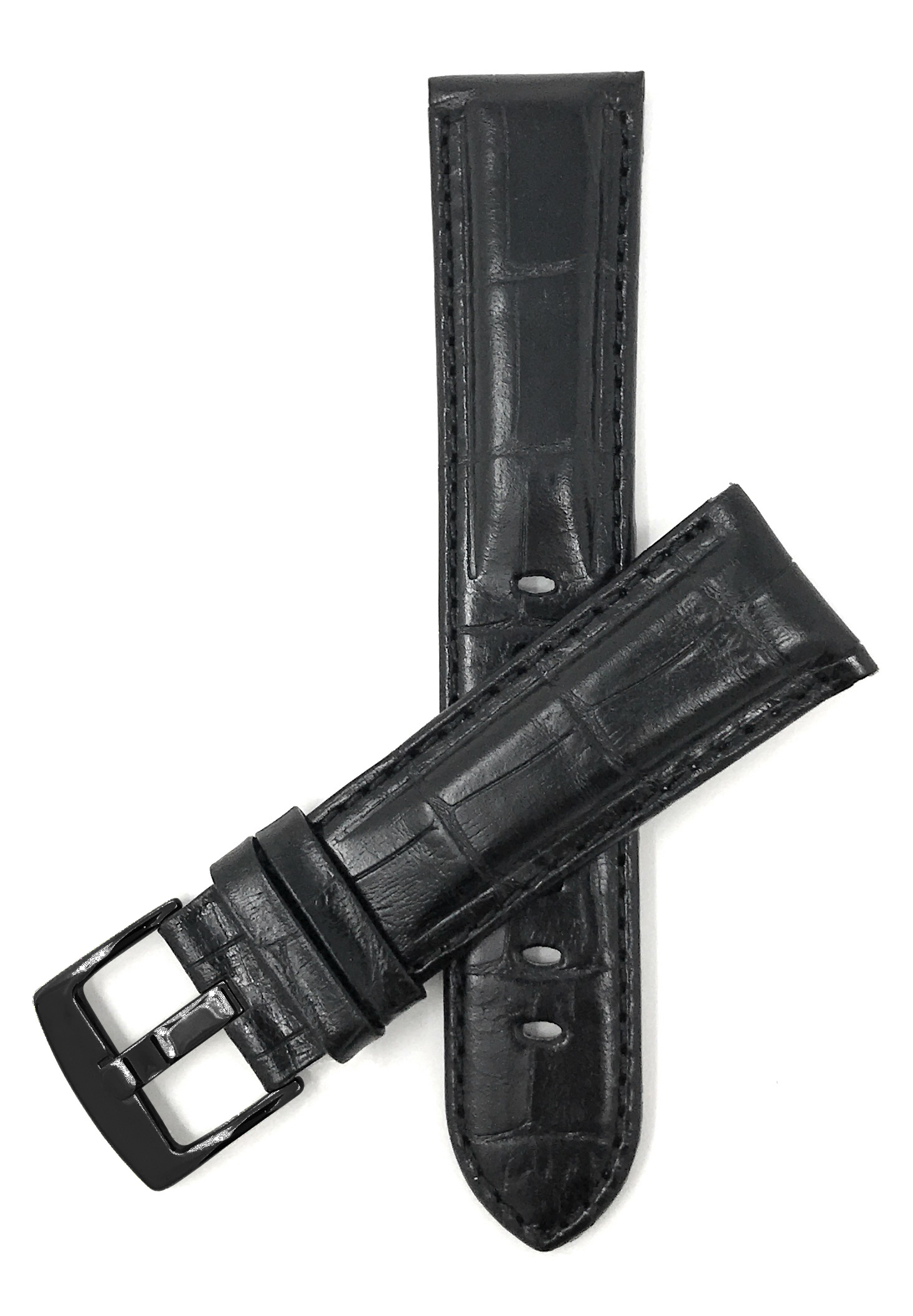 20mm  Leather Watch Band, Alligator Pattern for Rolex GMT-Master II