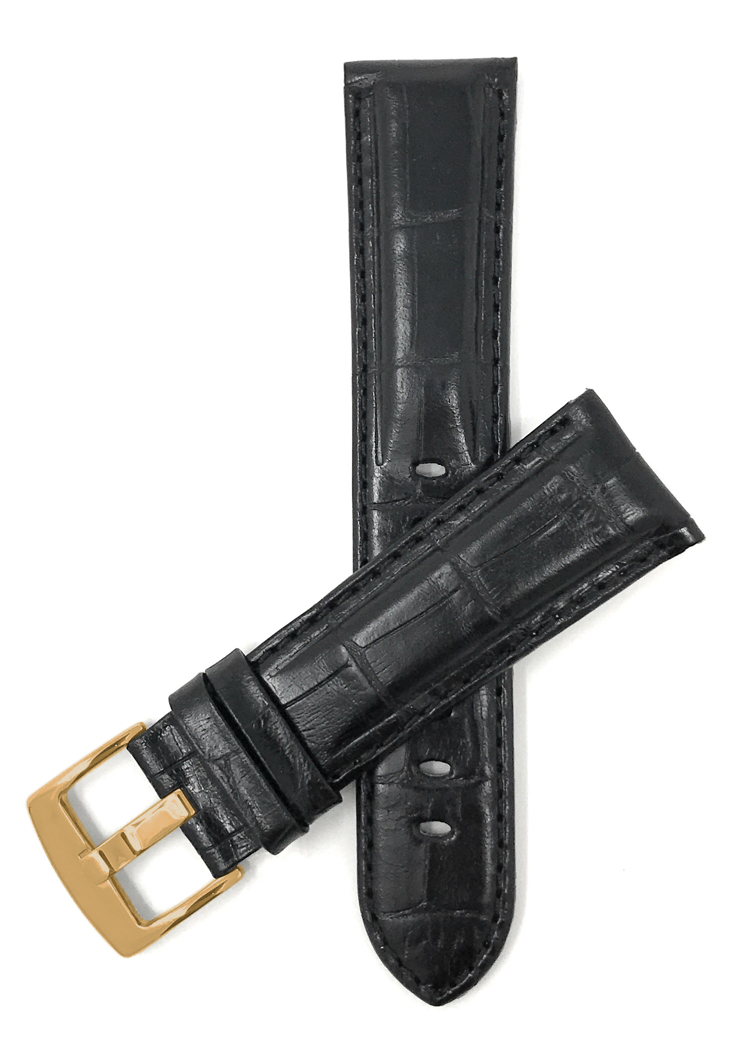 20mm  Leather Watch Band, Alligator Pattern for Rolex GMT-Master II