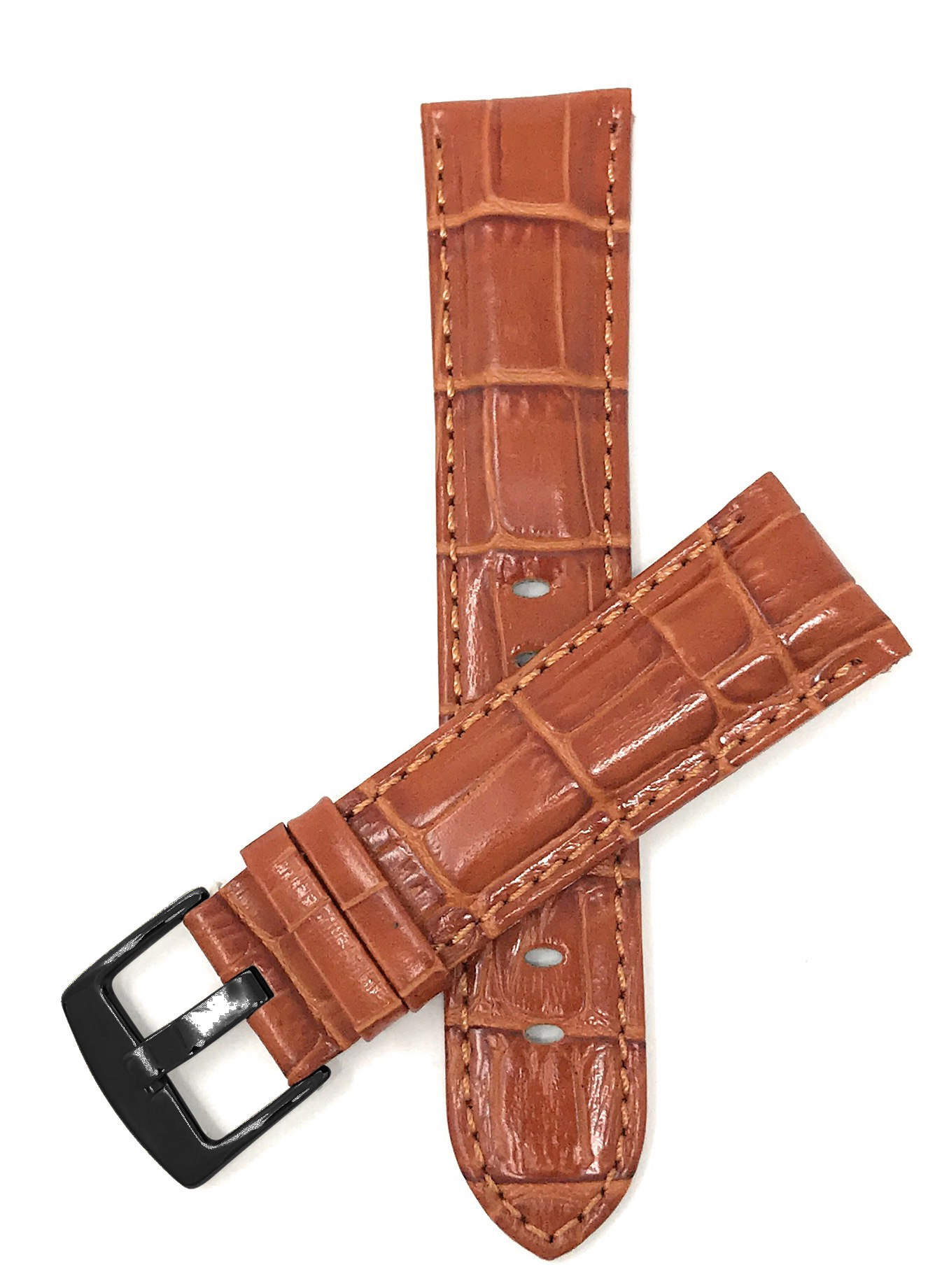 20mm  Leather Watch Band, Alligator Pattern for Rolex GMT-Master II