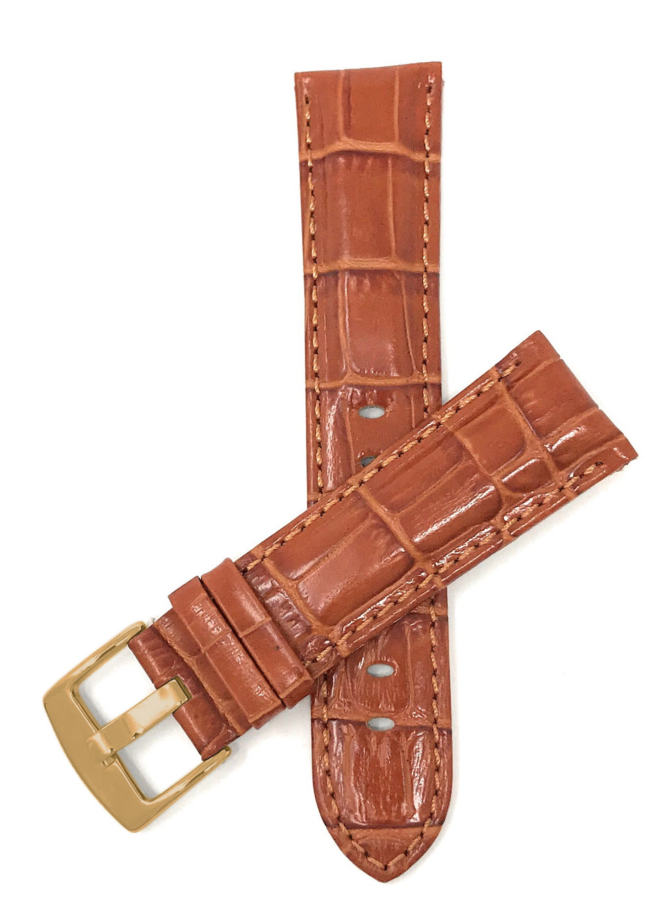 20mm  Leather Watch Band, Alligator Pattern for Rolex GMT-Master II