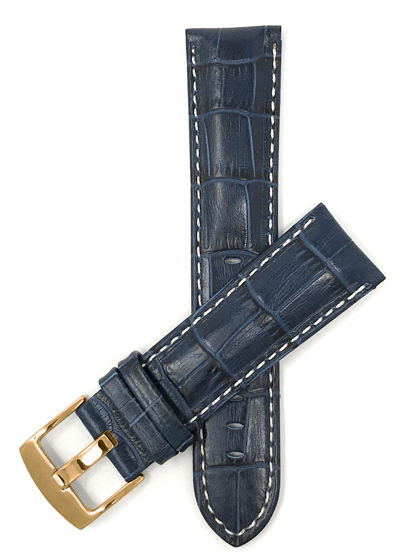 20mm  Leather Watch Band, Alligator Pattern for Rolex GMT-Master II