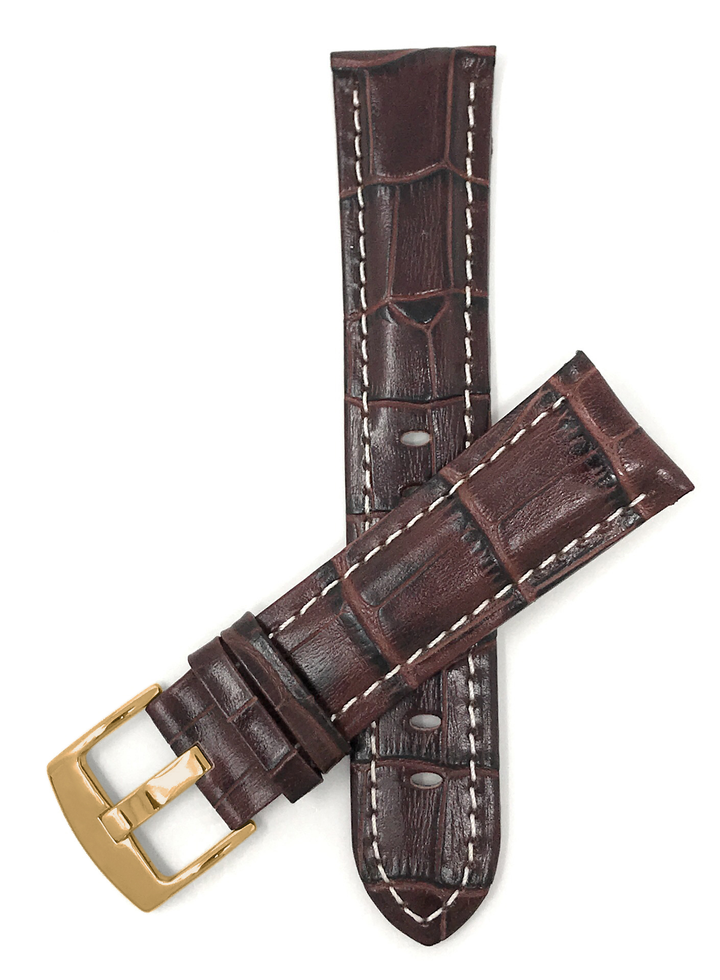 20mm  Leather Watch Band, Alligator Pattern for Rolex GMT-Master II