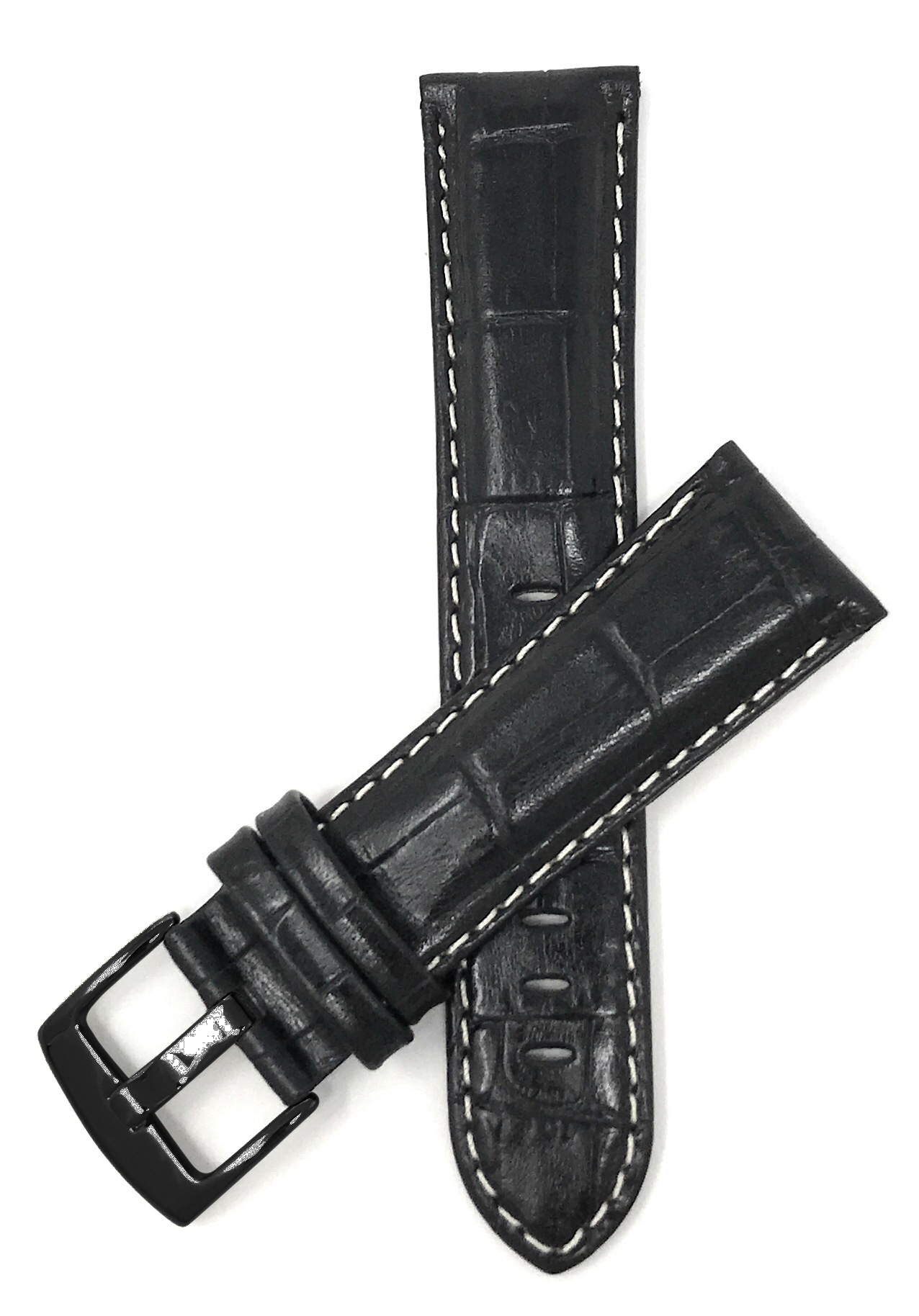 20mm  Leather Watch Band, Alligator Pattern for Rolex GMT-Master II