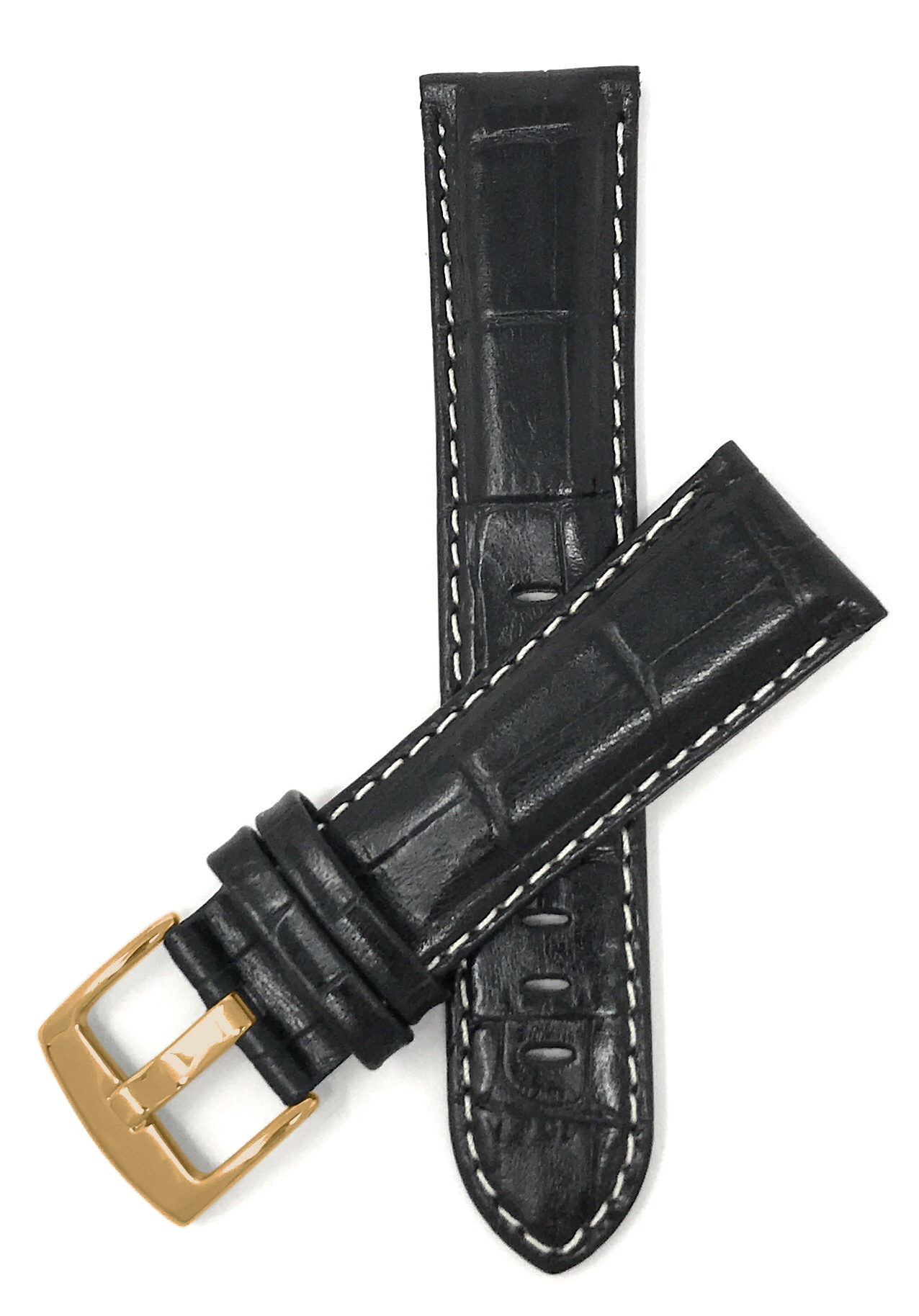 20mm  Leather Watch Band, Alligator Pattern for Rolex GMT-Master II