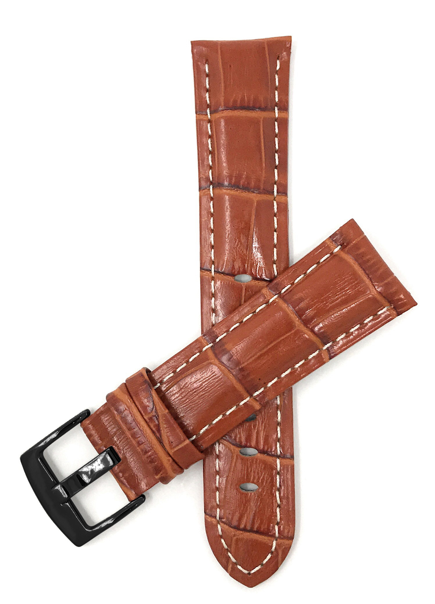 20mm  Leather Watch Band, Alligator Pattern for Rolex GMT-Master II