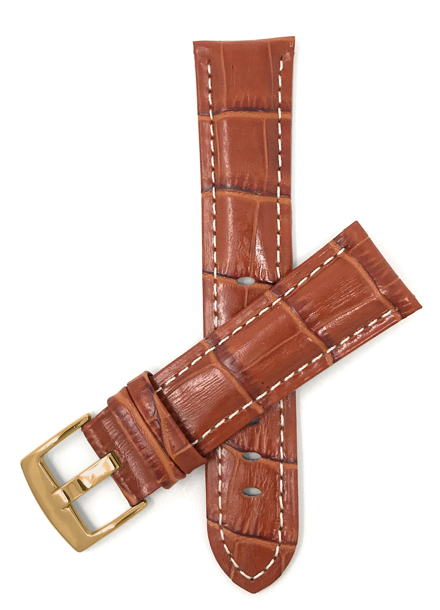 20mm  Leather Watch Band, Alligator Pattern for Rolex GMT-Master II