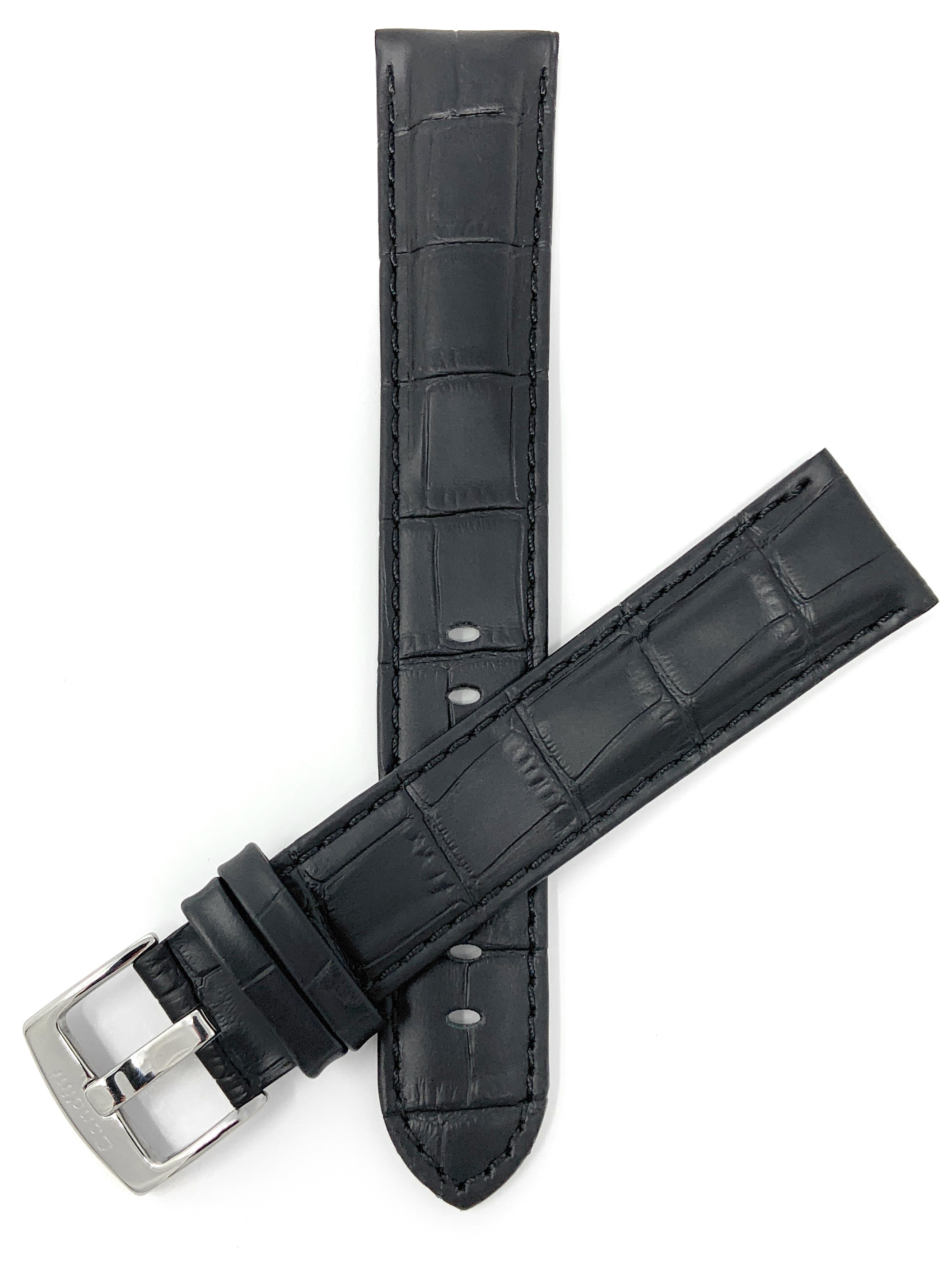 OMEGA ブラックレザーバンド 18mm Omega Black Leatherette Strap 18mm