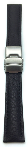 22mm Top Grain Leather Deployment Watch Band for Tag Heuer Carrera Calibre - Picture 9 of 11