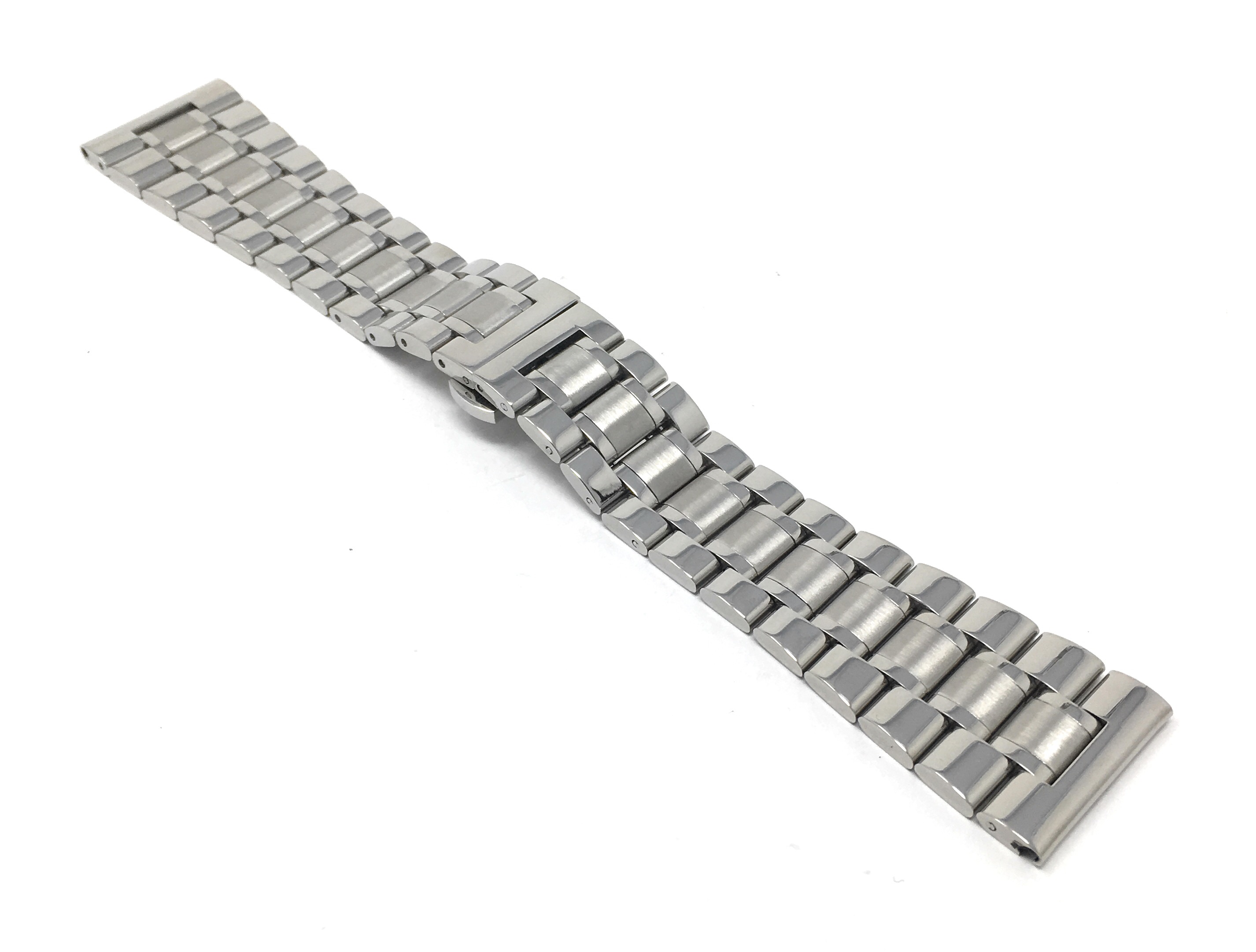 Bandini Stainless Steel Strap, Mens Metal Watch Band Silver Gold Black